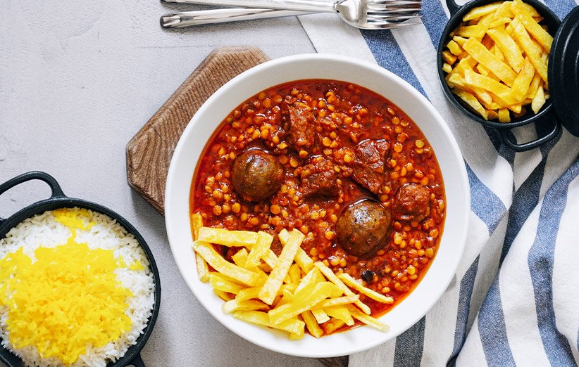 خورشت قیمه سیب زمینی